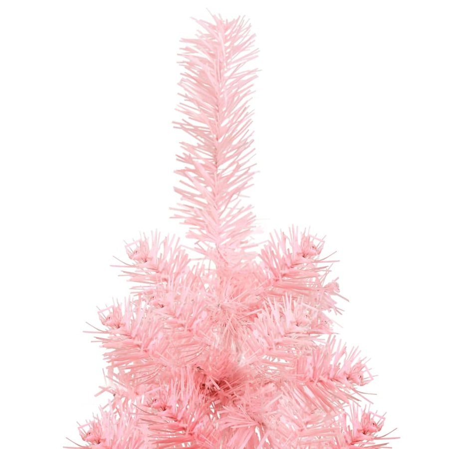 Kunstkerstboom Half Met Standaard Smal 20 Cm 120 x 40 cm Roze