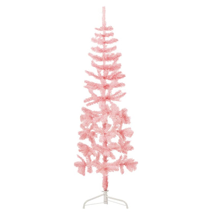 Kunstkerstboom Half Met Standaard Smal 50 Cm 150 x 45 cm Roze