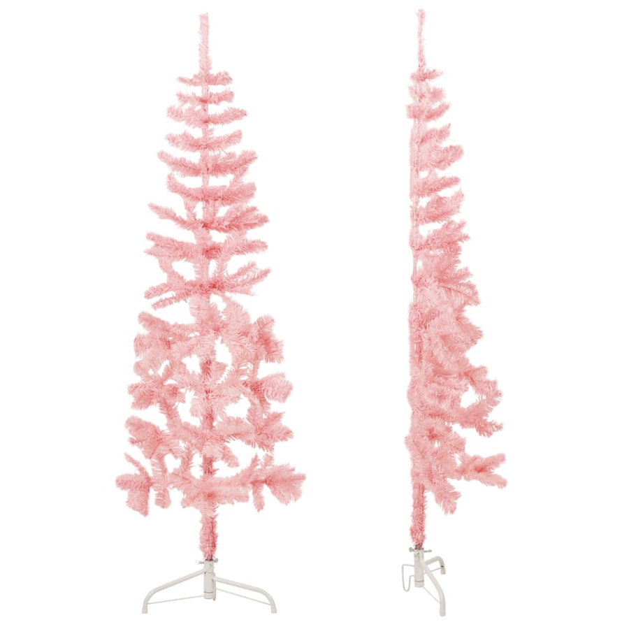 Kunstkerstboom Half Met Standaard Smal 50 Cm 150 x 45 cm Roze