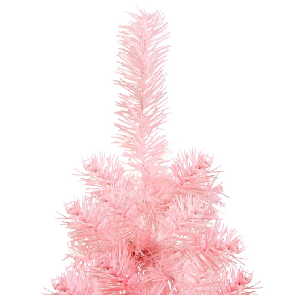 Kunstkerstboom Half Met Standaard Smal 50 Cm 150 x 45 cm Roze