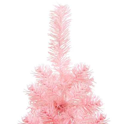 Kunstkerstboom Half Met Standaard Smal 50 Cm 150 x 45 cm Roze