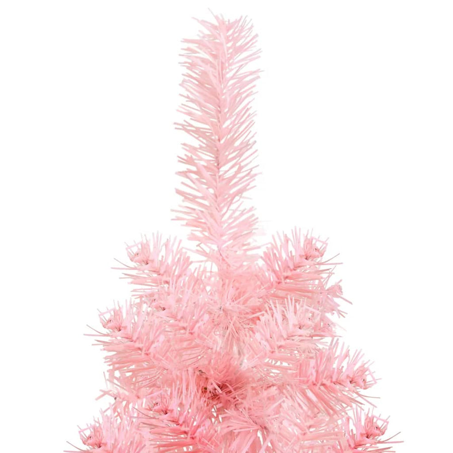 Kunstkerstboom Half Met Standaard Smal 50 Cm 150 x 45 cm Roze