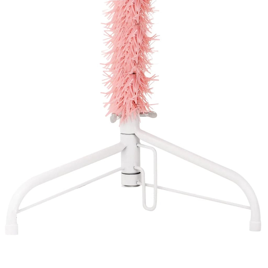 Kunstkerstboom Half Met Standaard Smal 50 Cm 150 x 45 cm Roze