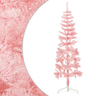 Kunstkerstboom Half Met Standaard Smal 80 Cm 180 x 49 cm Roze