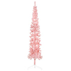 Kunstkerstboom Half Met Standaard Smal 20 Cm 210 x 56 cm Roze