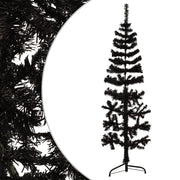 Halve kunstkerstboom 120 cm zwart