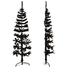 Kunstkerstboom Half Met Standaard Smal 20 Cm 120 x 40 cm Zwart