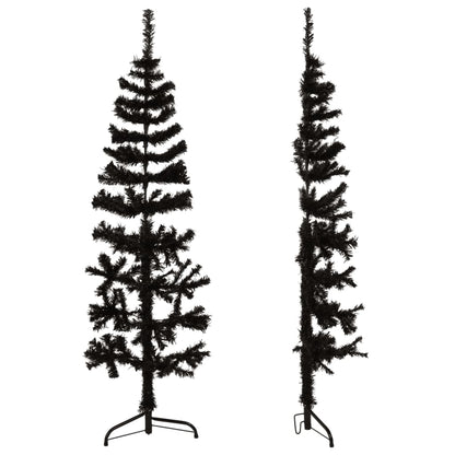 Kunstkerstboom Half Met Standaard Smal 20 Cm 120 x 40 cm Zwart
