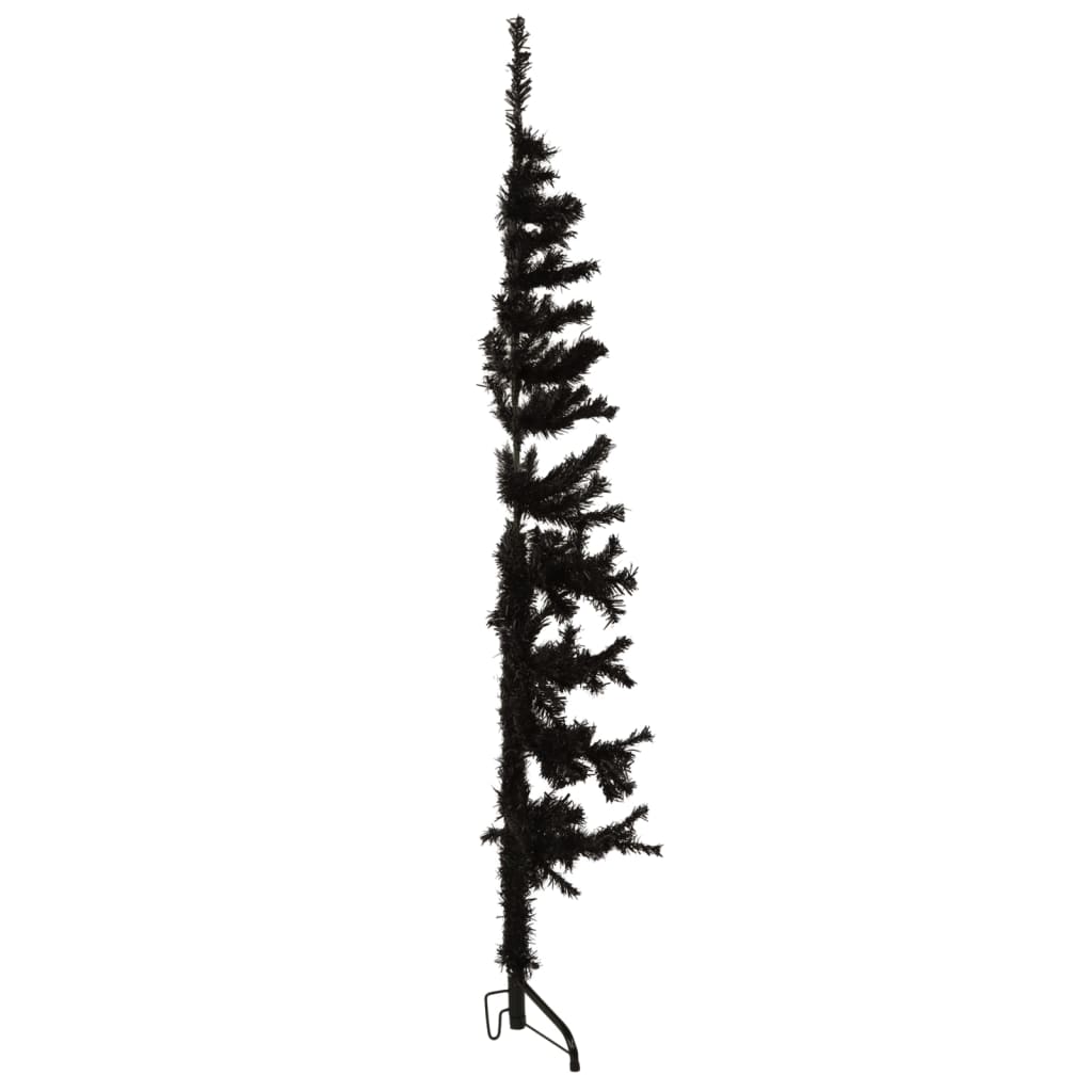 Kunstkerstboom Half Met Standaard Smal 20 Cm 120 x 40 cm Zwart