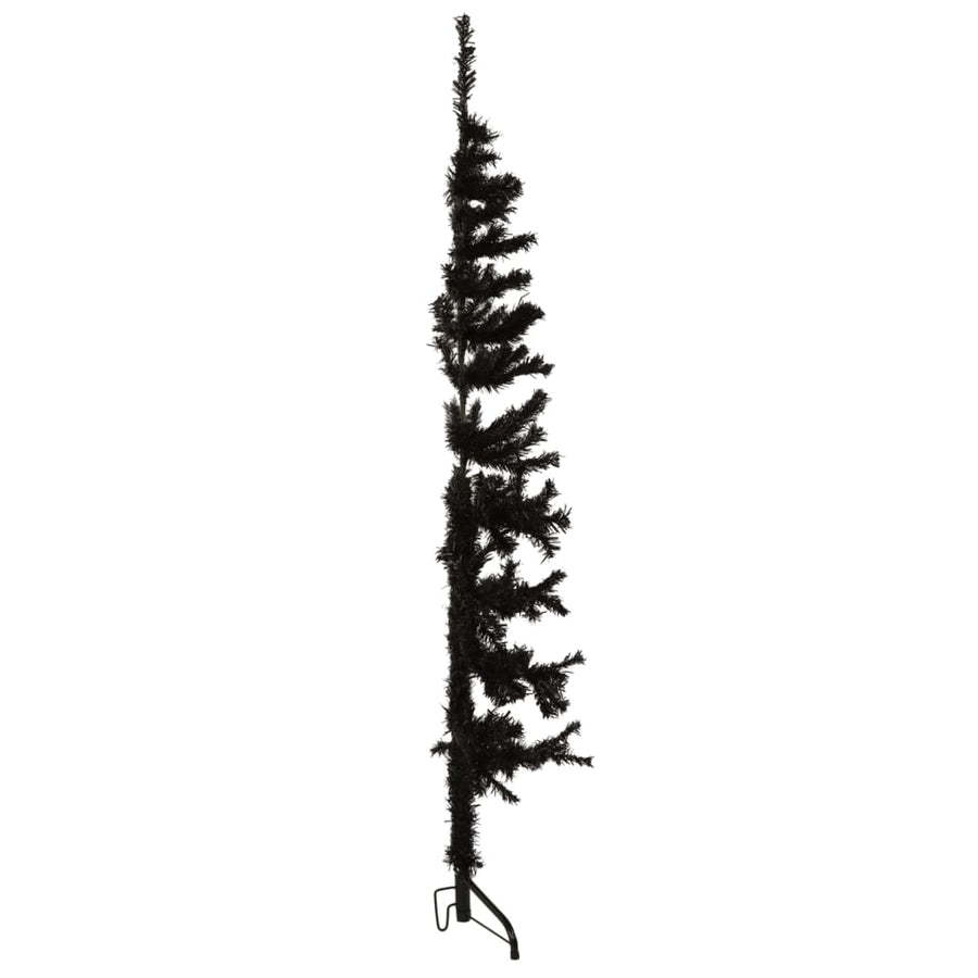 Kunstkerstboom Half Met Standaard Smal 20 Cm 120 x 40 cm Zwart