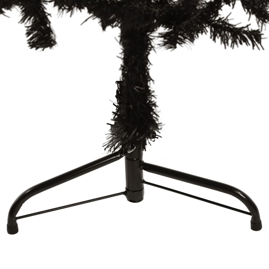 Kunstkerstboom Half Met Standaard Smal 20 Cm 120 x 40 cm Zwart