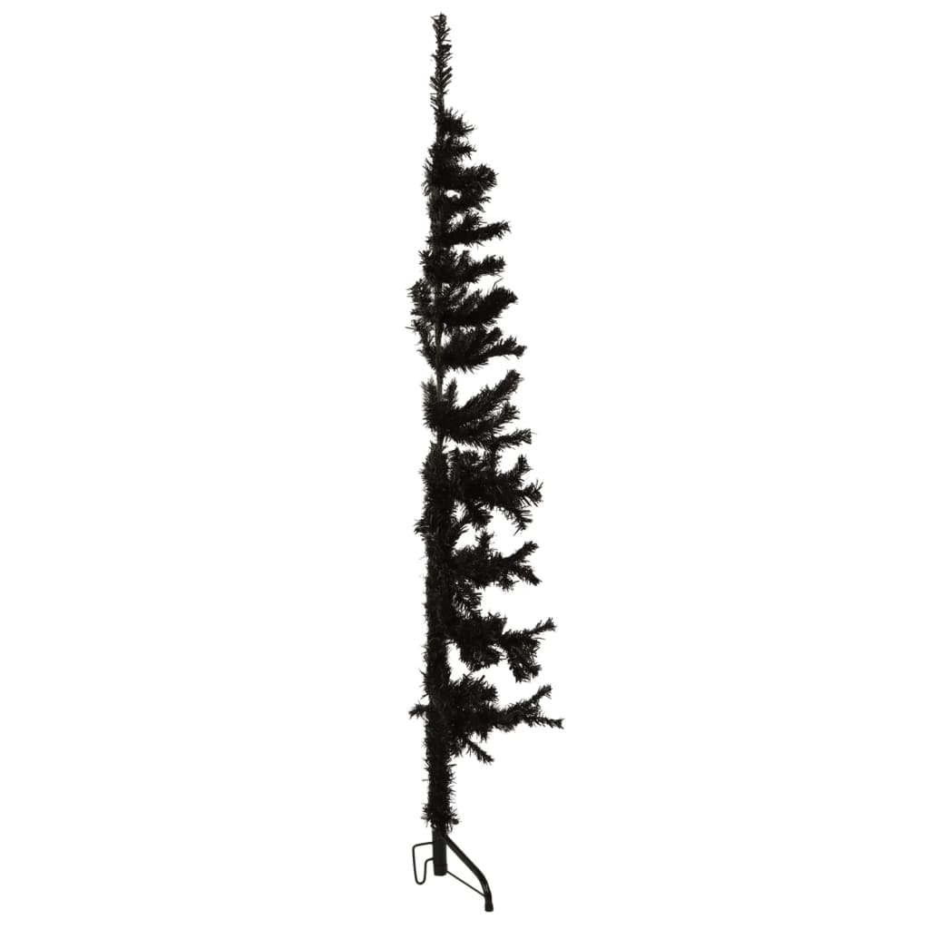 Kunstkerstboom Half Met Standaard Smal 50 Cm 150 x 45 cm Zwart