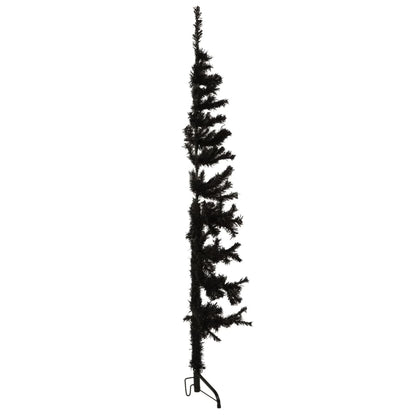 Kunstkerstboom Half Met Standaard Smal 50 Cm 150 x 45 cm Zwart