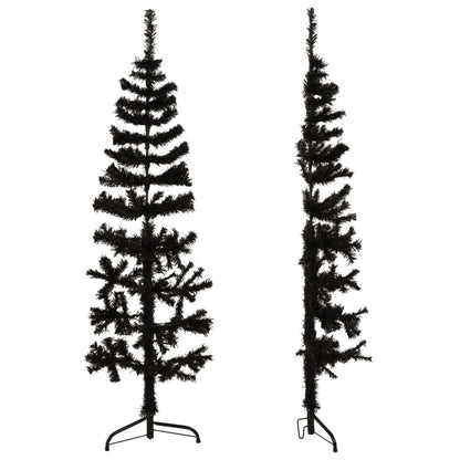 Kunstkerstboom Half Met Standaard Smal 50 Cm 150 x 45 cm Zwart