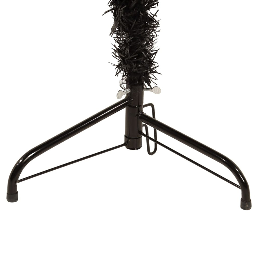 Kunstkerstboom Half Met Standaard Smal 240 Cm 240 x 61 cm Zwart