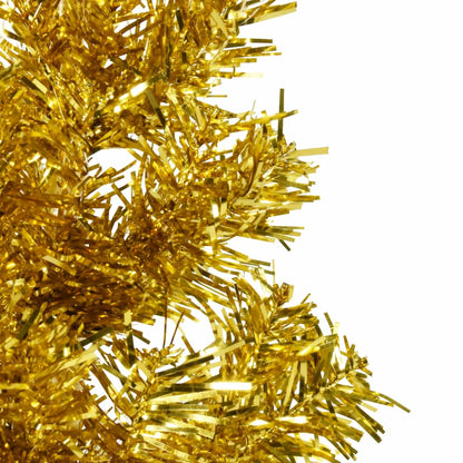 Kunstkerstboom Half Met Standaard Smal 20 Cm Kleurig 120 x 40 cm Goud