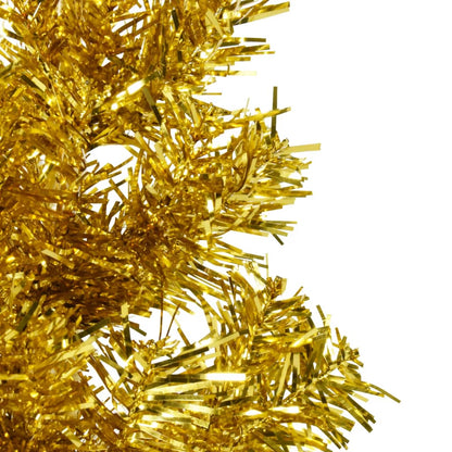 Kunstkerstboom Half Met Standaard Smal 50 Cm Kleurig 150 x 45 cm Goud