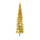 Kunstkerstboom Half Met Standaard Smal 20 Cm Kleurig 210 x 56 cm Goud