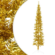 Kunstkerstboom half smal 240 cm goud