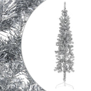 Kunstkerstboom half 180 cm zilver