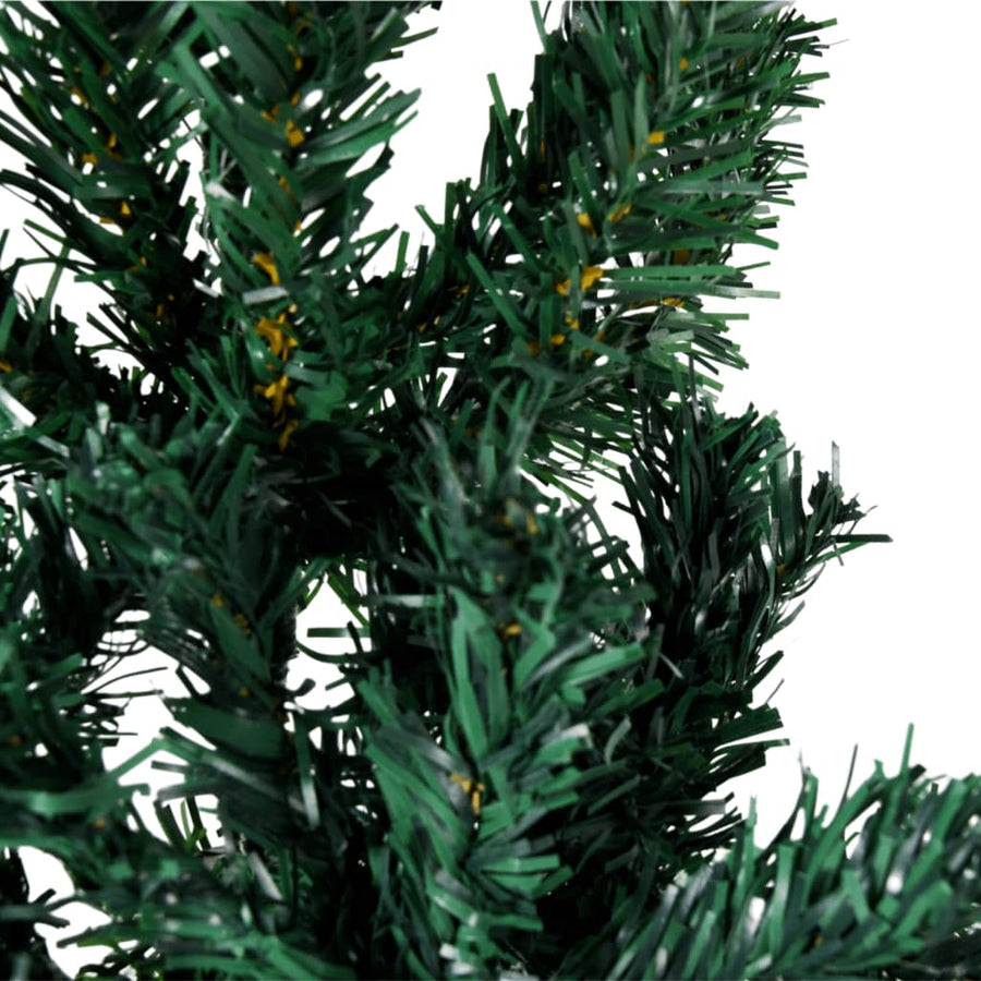 Kunstkerstboom Half Met Standaard Smal 20 Cm 120 x 39 cm Groen