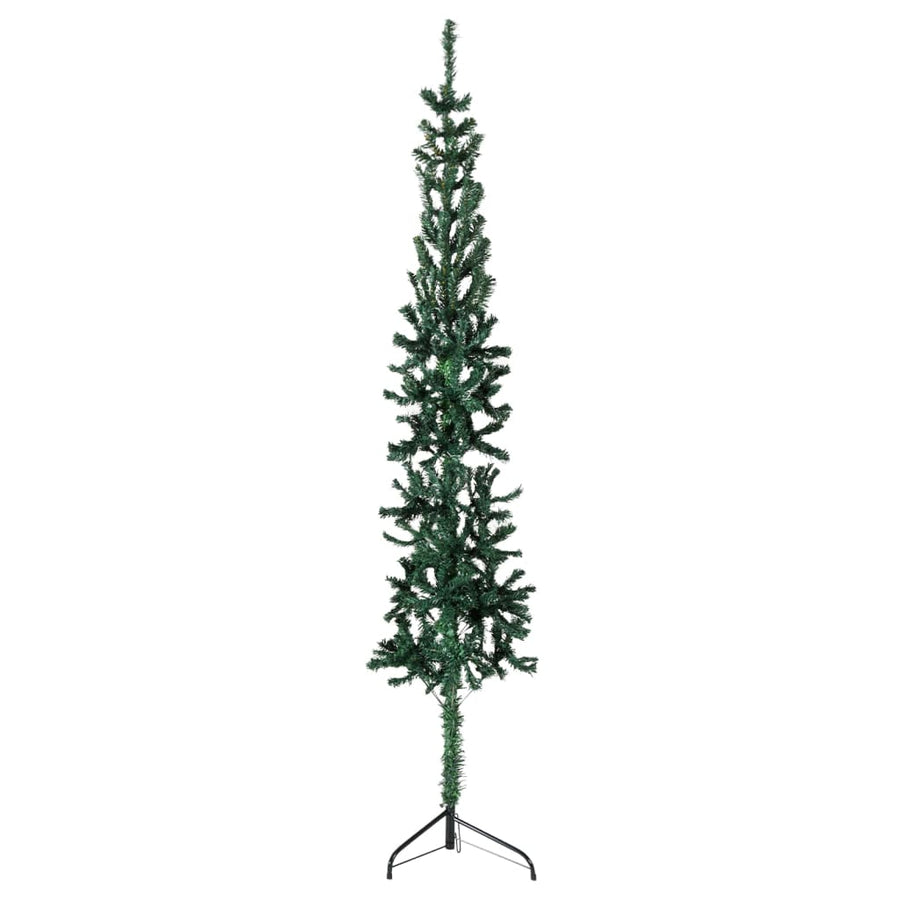 Kunstkerstboom Half Met Standaard Smal 50 Cm 150 x 44 cm Groen