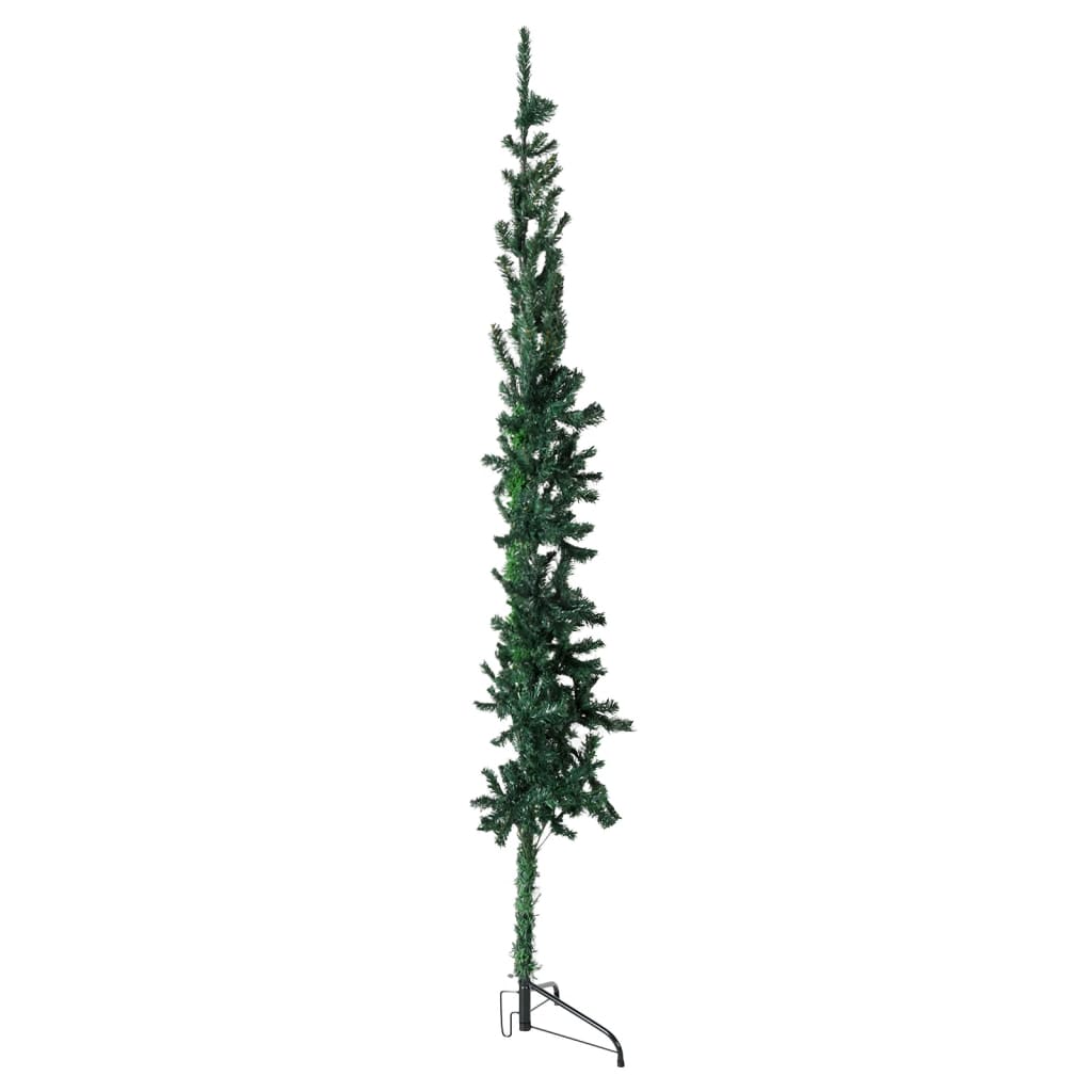 Kunstkerstboom Half Met Standaard Smal 20 Cm 210 x 55 cm Groen