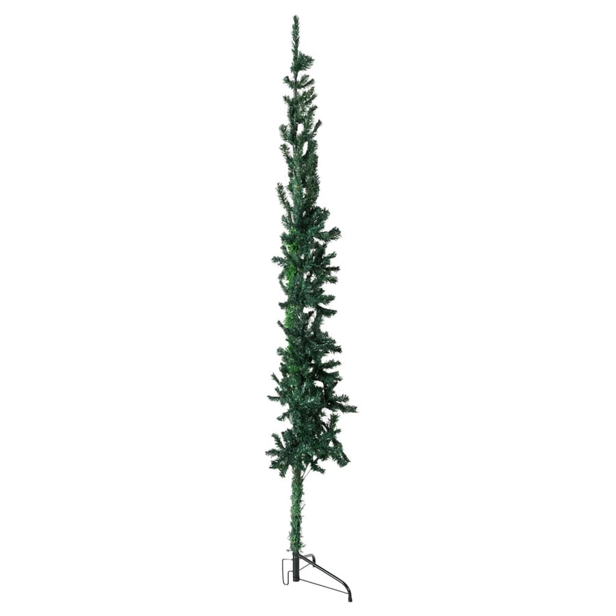 Kunstkerstboom Half Met Standaard Smal 20 Cm 210 x 55 cm Groen