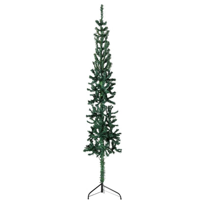 Kunstkerstboom Half Met Standaard Smal 240 Cm 240 x 61 cm Groen