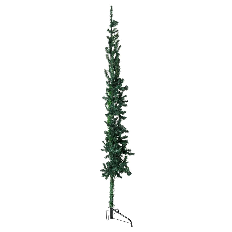 Kunstkerstboom Half Met Standaard Smal 240 Cm 240 x 61 cm Groen