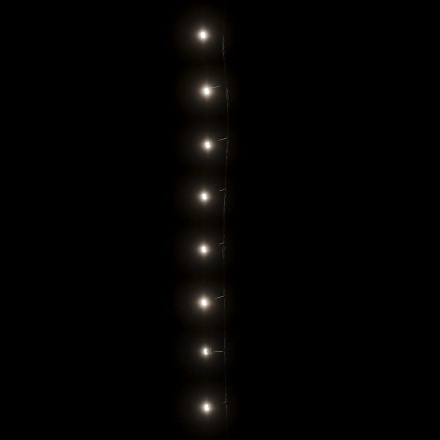 Lichtslinger met 150 LED's koudwit 15 m PVC 15 m Koudwit en donkergroen