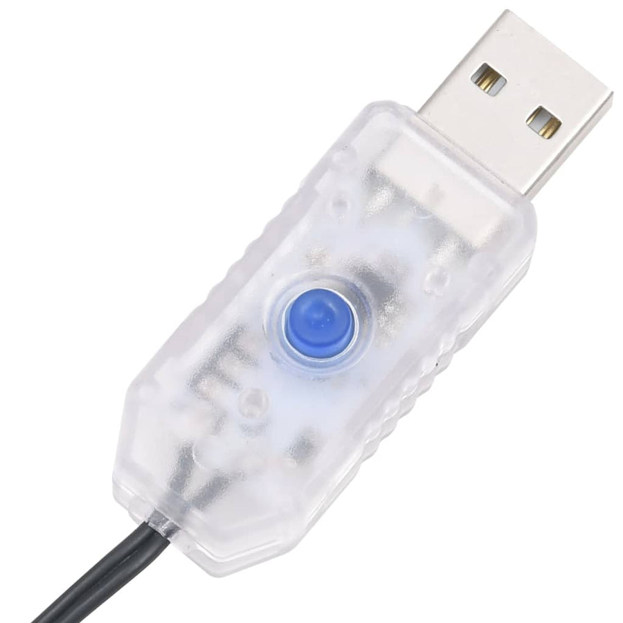 Lichtslinger met 300 LED's 30 m PVC blauw 30 m Blauw en donkergroen