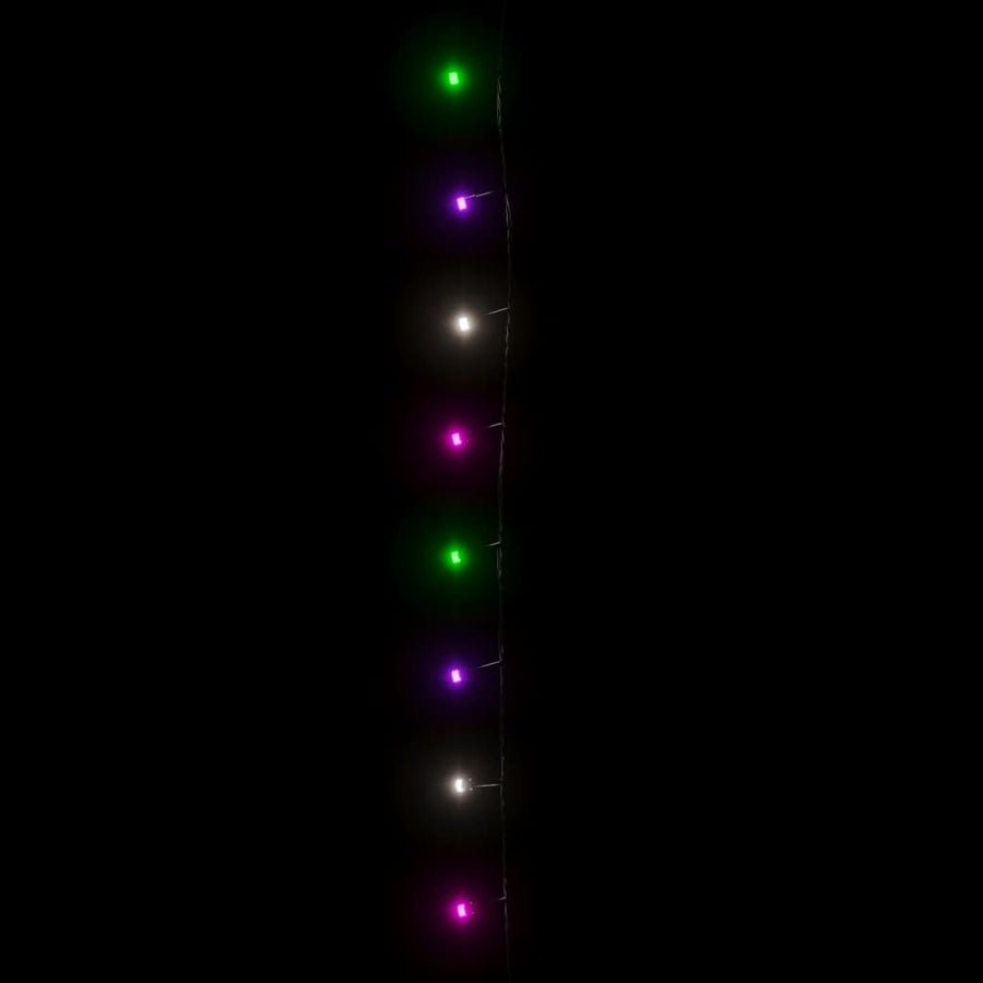 Lichtslinger met 300 LED's 30 m PVC meerkleurig pastel 30 m Pastel meerkleurig en donkergroen