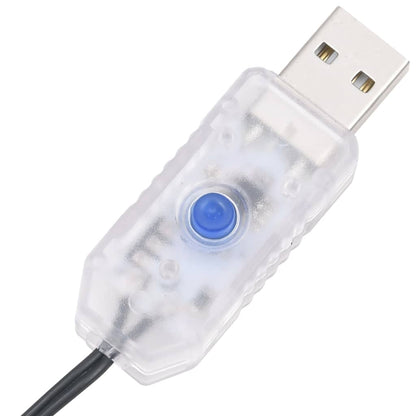 Lichtslinger met 300 LED's 30 m PVC meerkleurig pastel 30 m Pastel meerkleurig en donkergroen