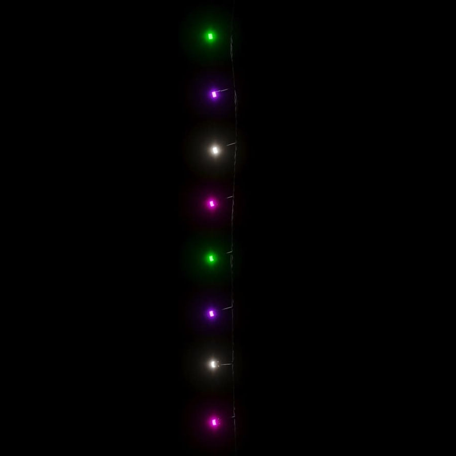 Lichtslinger met 600 LED's pastel meerkleurig 60 m PVC 60 m Pastel meerkleurig en donkergroen