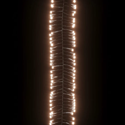 Lichtslinger cluster met 1000 LED's warmwit 11 m PVC 11 m Warmwit en donkergroen