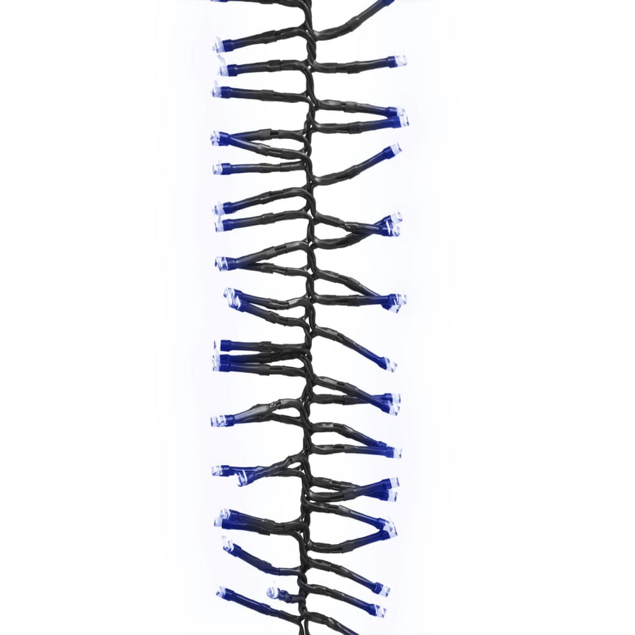 Lichtslinger cluster met 1000 LED's blauw 11 m PVC 11 m Blauw en donkergroen