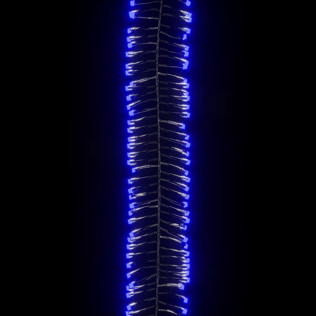 Lichtslinger cluster met 1000 LED's blauw 11 m PVC 11 m Blauw en donkergroen