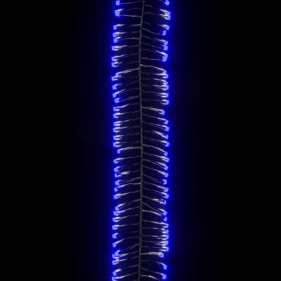 Lichtslinger cluster met 1000 LED's blauw 11 m PVC 11 m Blauw en donkergroen