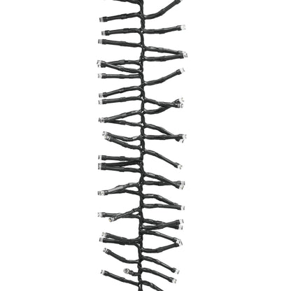 Lichtslinger cluster met 2000 LED's koudwit 17 m PVC 17 m Koudwit en donkergroen