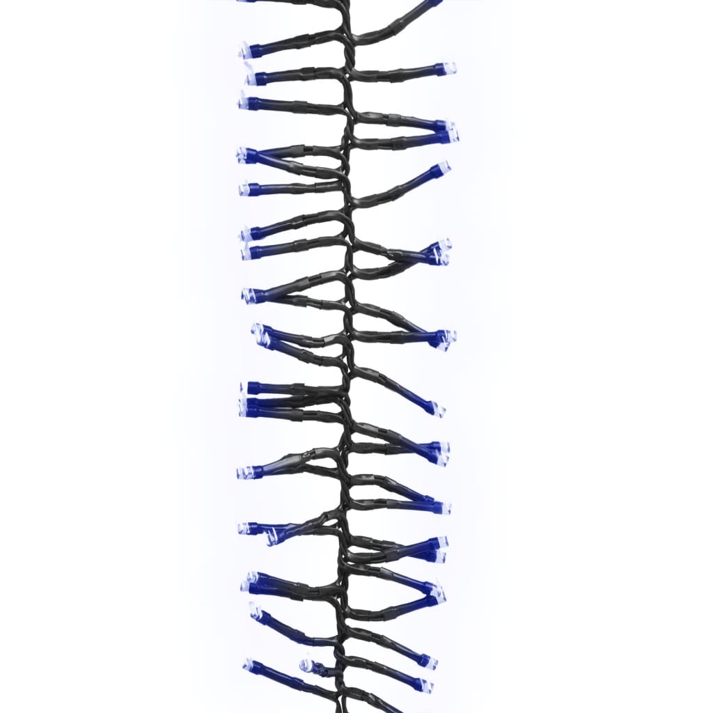 Lichtslinger cluster met 2000 LED's blauw 17 m PVC 17 m Blauw en donkergroen
