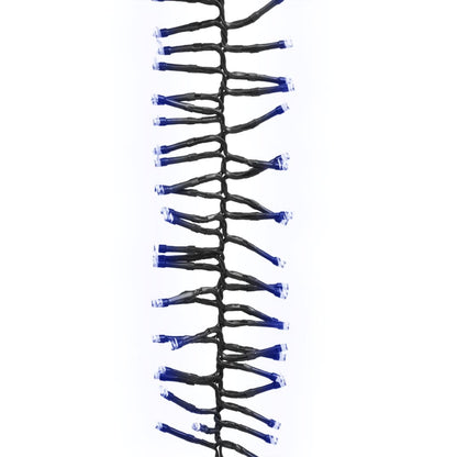 Lichtslinger cluster met 2000 LED's blauw 17 m PVC 17 m Blauw en donkergroen