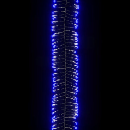 Lichtslinger cluster met 2000 LED's blauw 17 m PVC 17 m Blauw en donkergroen
