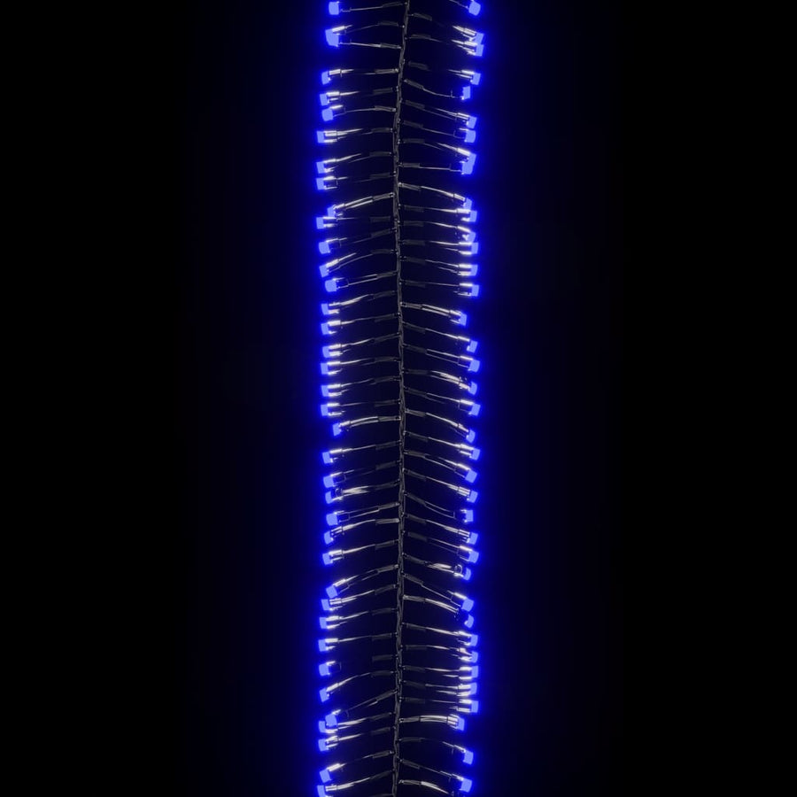 Lichtslinger cluster met 2000 LED's blauw 17 m PVC 17 m Blauw en donkergroen