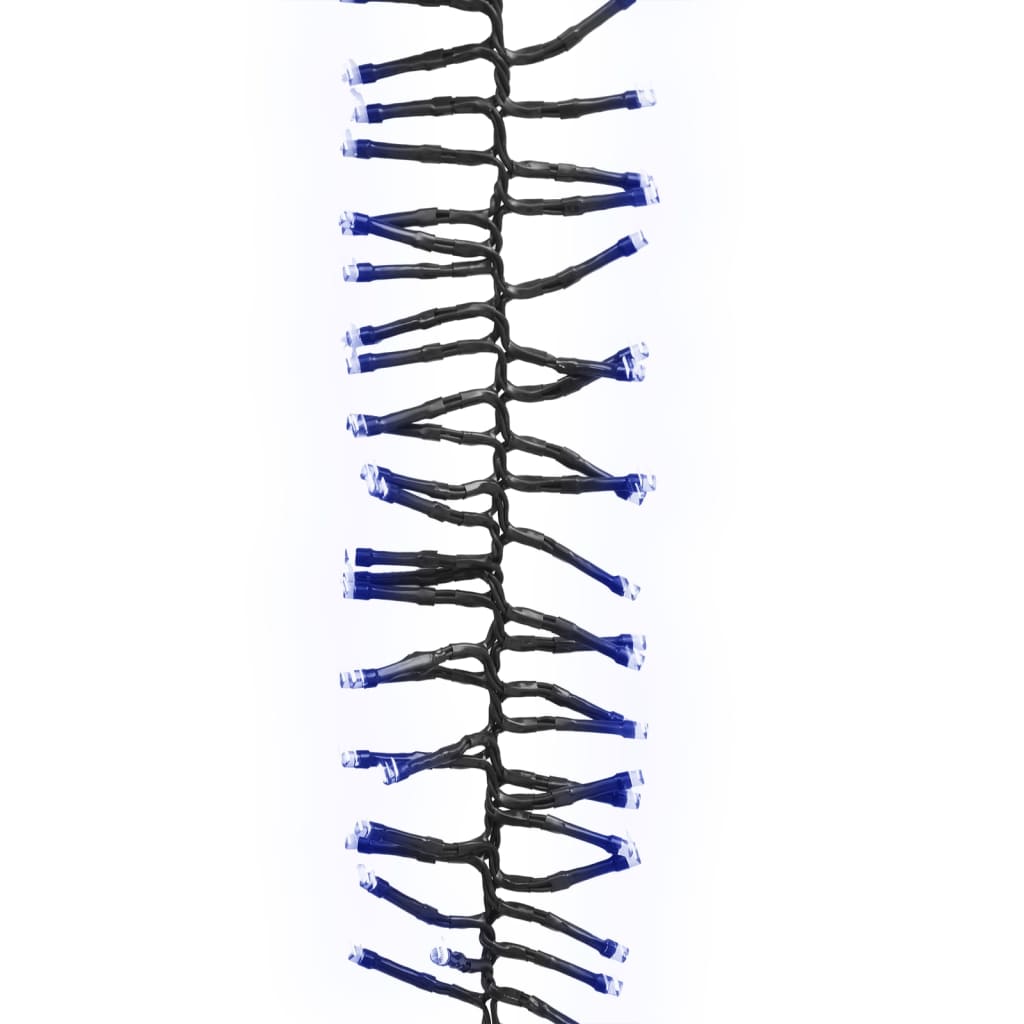 Lichtslinger cluster met 3000 LED's blauw 23 m PVC 23 m Blauw en donkergroen