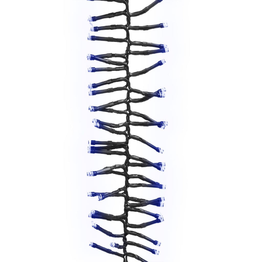 Lichtslinger cluster met 3000 LED's blauw 23 m PVC 23 m Blauw en donkergroen