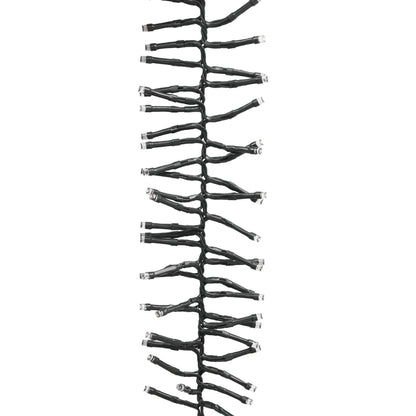 Lichtslinger cluster met 3000 LED's pastel meerkleurig 23 m PVC 23 m Pastel meerkleurig en donkergroen