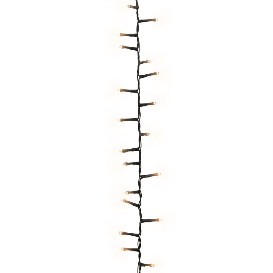 Lichtslinger compact met 400 LED's warmwit 13 m PVC 13 m Warmwit en donkergroen