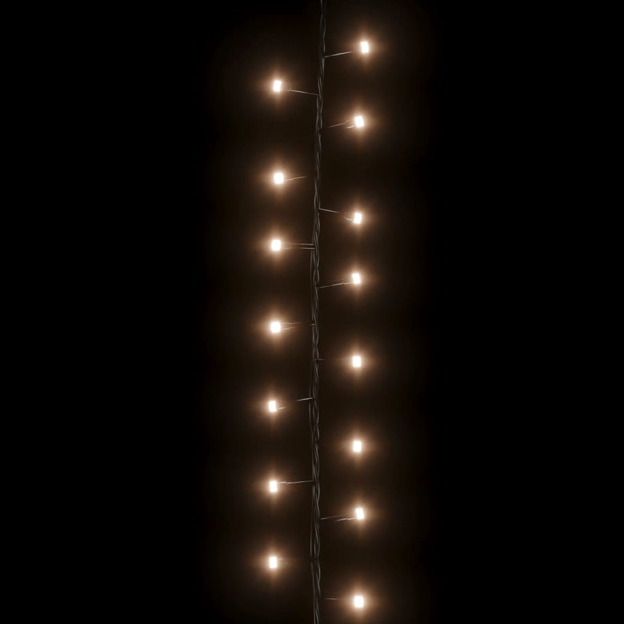 Lichtslinger compact met 400 LED's warmwit 13 m PVC 13 m Warmwit en donkergroen