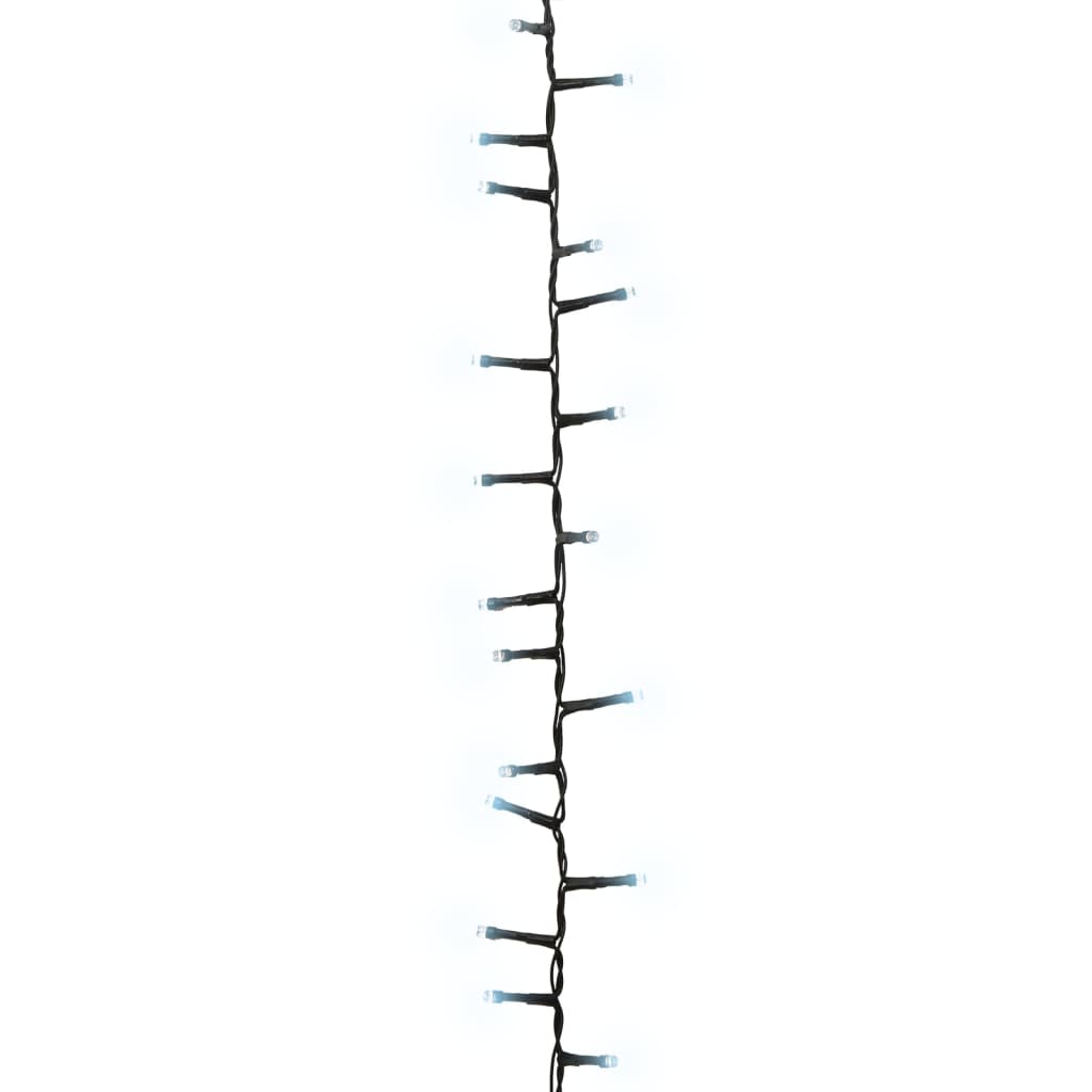 Lichtslinger compact met 400 LED's 13 m PVC koudwit 13 m Koudwit en donkergroen